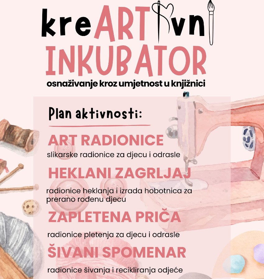 U Gradskoj knjižnici Vukovar u ponedjeljak počinju radionice šivanja
