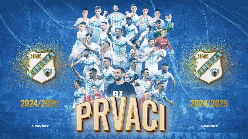 Hrvatski nogometni klub Rijeka je prvak Hrvatske