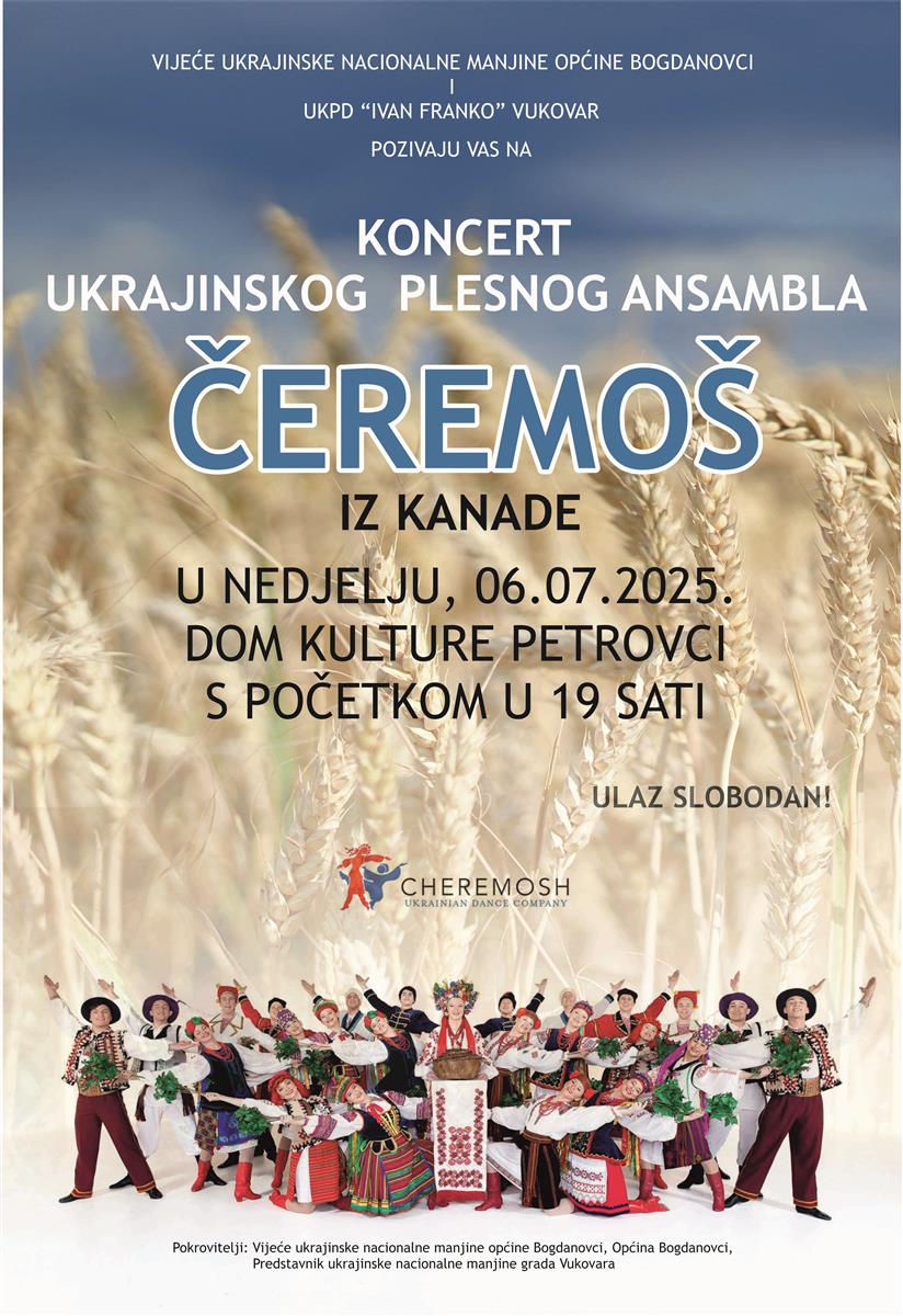 Koncert Ukrajinskog plesnog ansambla Čeremoš iz Kanade