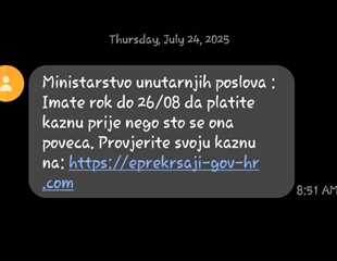 Policija upozorava: Ne otvarajte lažne SMS poruke – ne tražimo vaše...