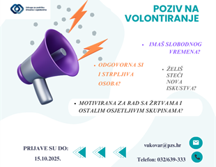 Udruga za podršku žrtvama i svjedocima poziva na volontiranje u Vukovaru