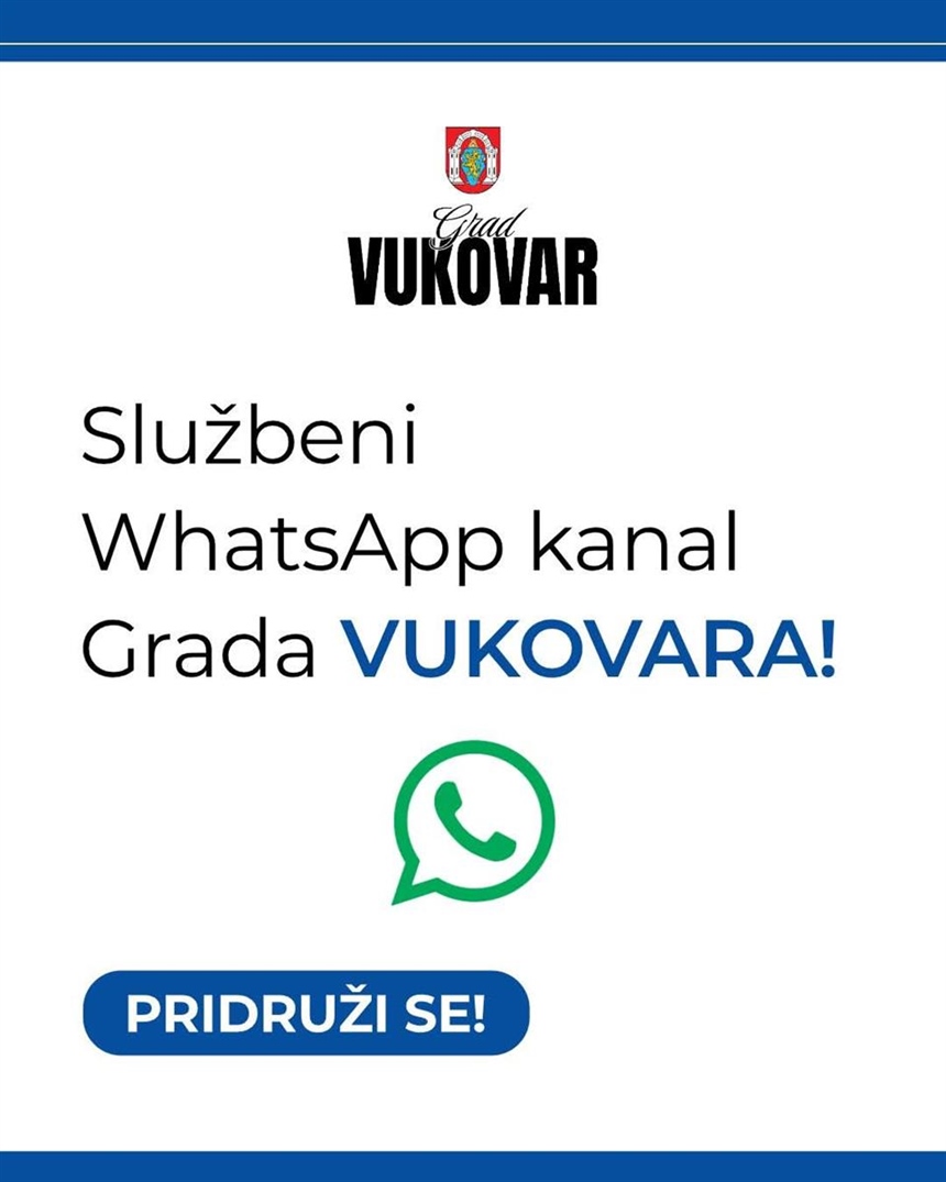 Grad Vukovar otvorio službeni WhatsApp kanal