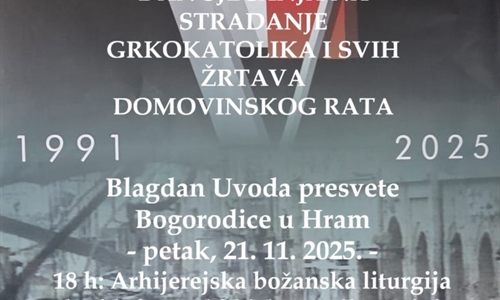 Dan sjećanja na stradanje grkokatolika u Domovinskom ratu