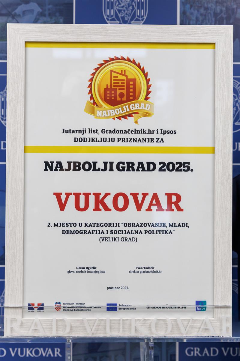 Vukovar među najboljima u Hrvatskoj