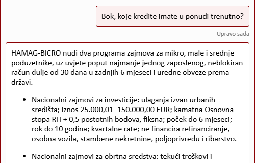 HAMAG-BICRO uveo AI digitalnoga savjetnika