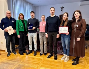 Prijem članova GDCK Vinkovci kod gradonačelnika Romića