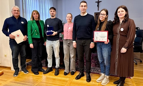 Prijem članova GDCK Vinkovci kod gradonačelnika Romića