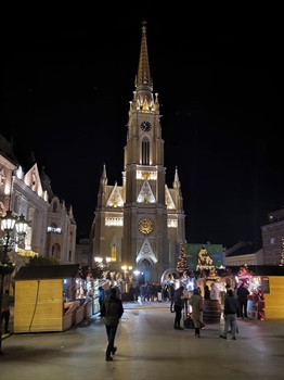 Zapaljena vrata katoličke crkve u Novom Sadu