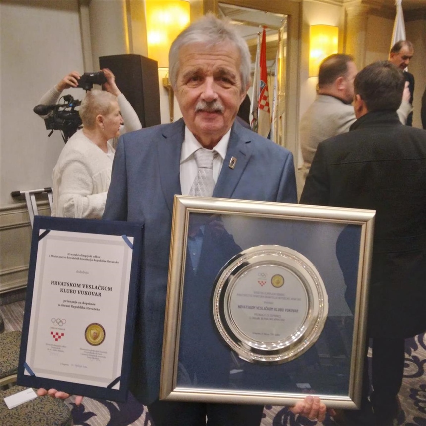 Hrvatski veslački klub Vukovar dobio priznanje za doprinos u obrani Republike Hrvatske