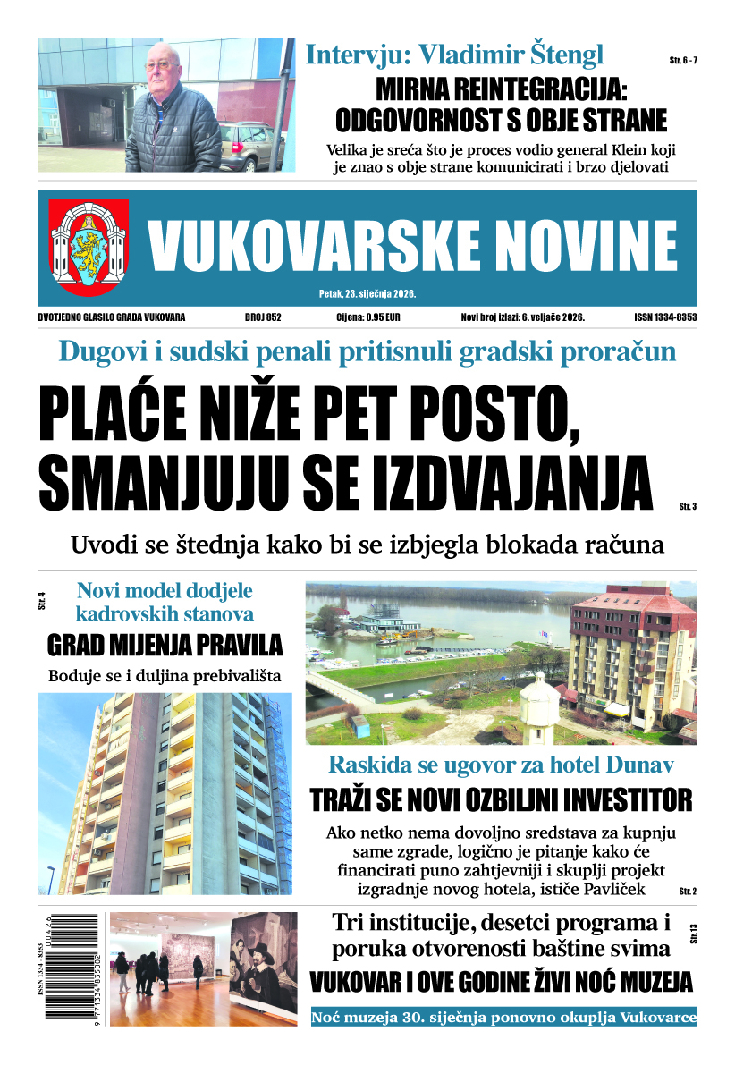 U novom redizajniranom broju Vukovarskih pročitajte...
