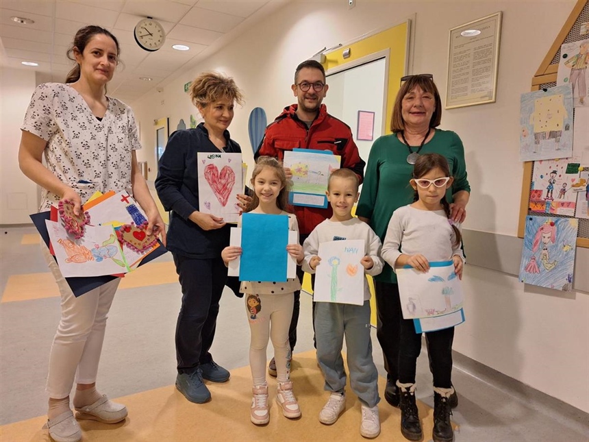 Povodom Svjetskog dana bolesnika mali Vukovarci darivali crteže pacijentima vukovarske bolnice