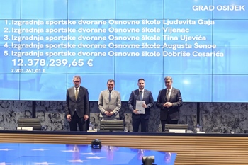 Preko 12 milijuna eura za školske dvorane Gradu Osijeku