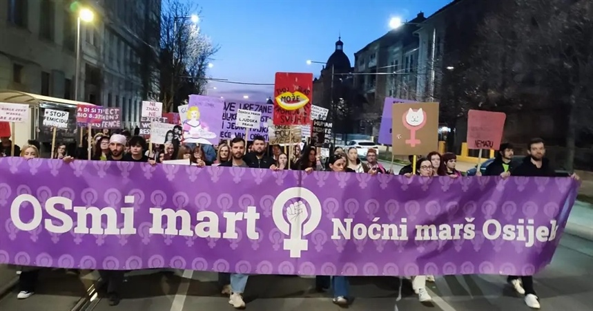 Noćni marš u Osijeku: “Ravnopravnost nije gotova priča”