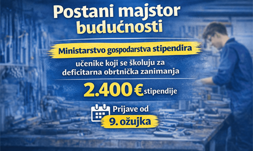 Država traži nove obrtnike: Otvorene prijave za stipendije učenicima...