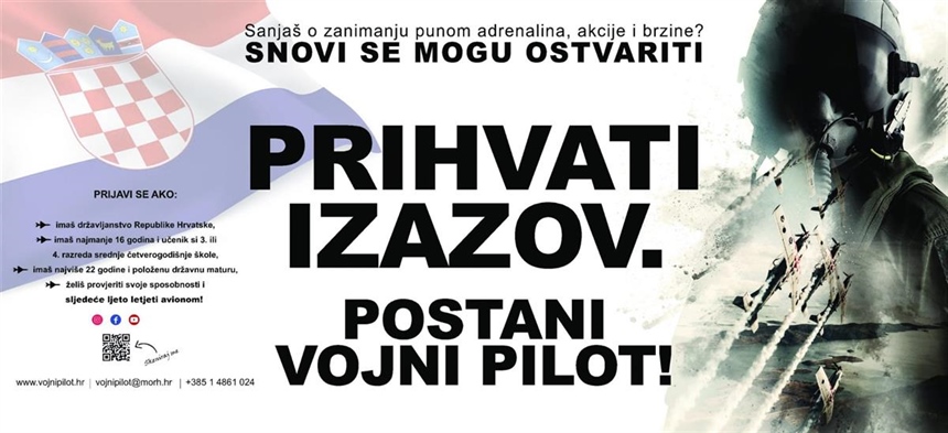 MORH raspisao natječaj za vojne pilote