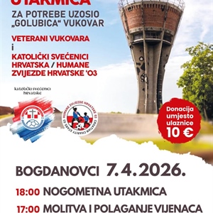 Dobrotvorna utakmica za UZOSIO “Golubica” Vukovar