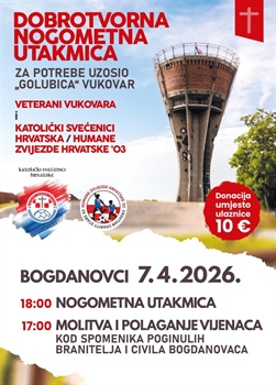 Dobrotvorna utakmica za UZOSIO “Golubica” Vukovar