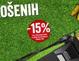 15% popusta na SVE* redovne cijene