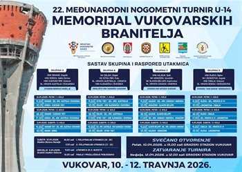 Sutra počinje 22. Međunarodni nogometni turnir U-14, Memorijal vukovarskih branitelja
