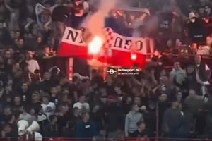 Paljenje hrvatskih zastava na tribinama u Beogradu  bacilo u sjenu derbi Zvezde i Partizana