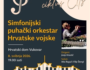 Simfonijski puhački orkestar Hrvatske vojske nastupa u Vukovaru