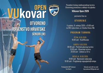3. Međunarodni turnir Otvorenog prvenstva u odbojci na pijesku VUkovar Open 2026