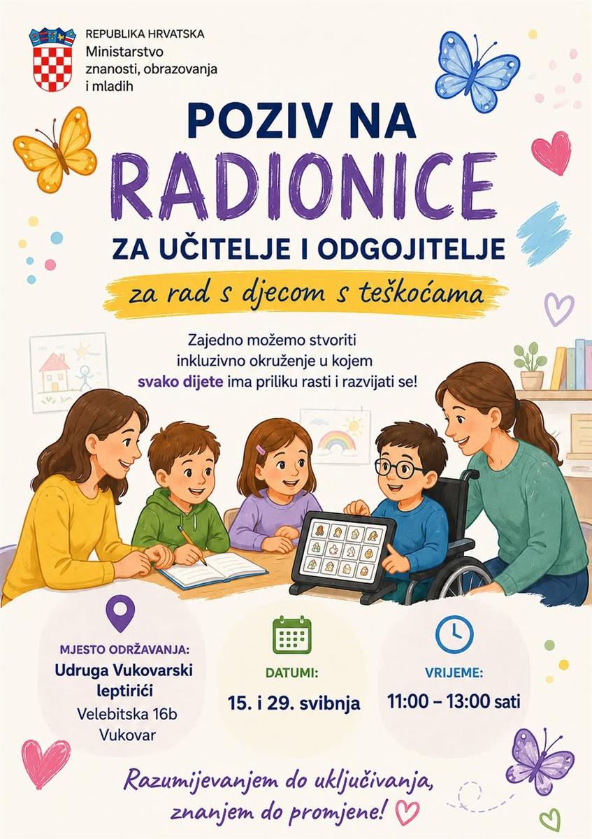 Radionice o radu s djecom s teškoćama u razvoju u sklopu projekta „Zvuk učenja“