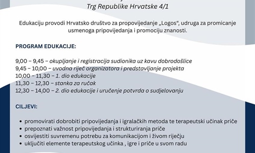 U Gradskoj knjižnici Vukovar projekt "TORBA PRIČA"