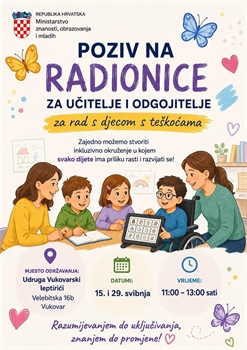 Edukativne radionice za učitelje i odgojitelje
