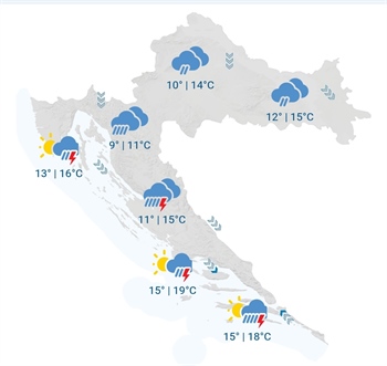 Upaljen meteoalarm, stigla hladna fronta