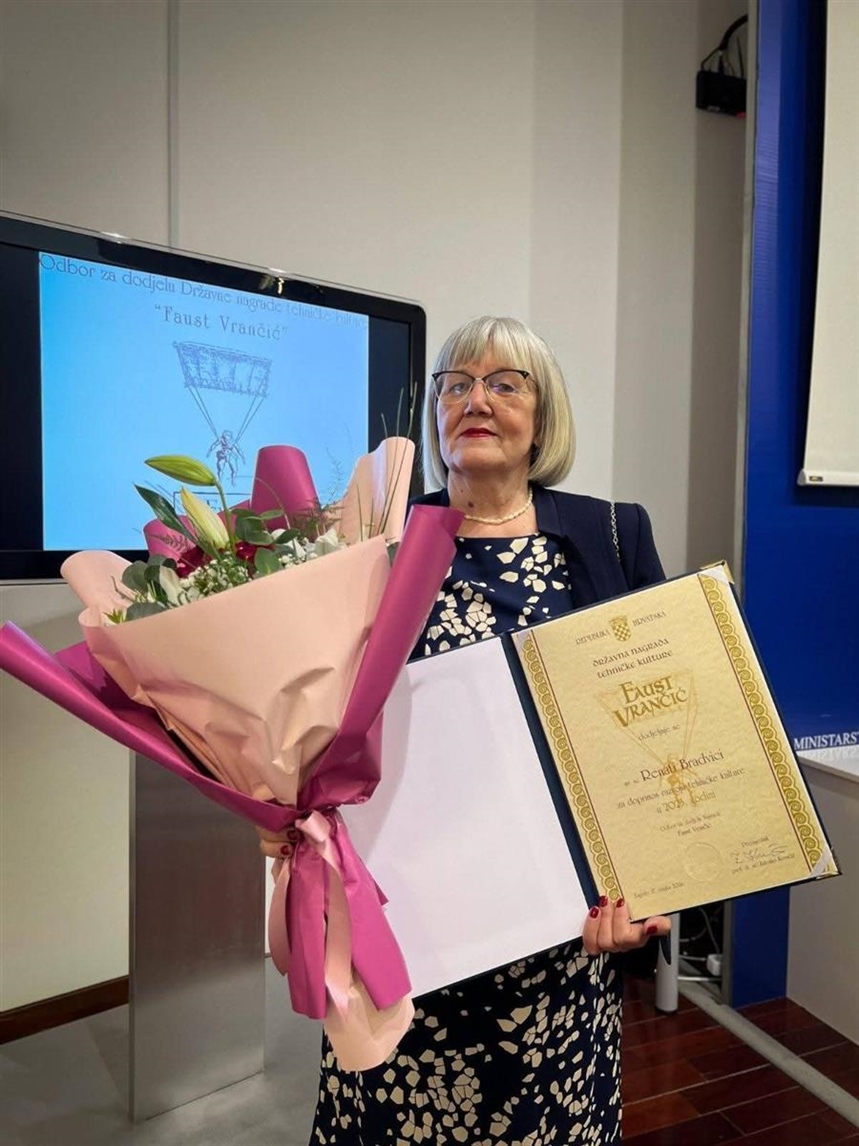 Renata Bradvica dobitnica državne nagrade „Faust Vrančić”