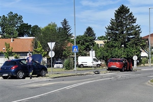 Prometna nesreća na kružnom toku prema Vinkovcima