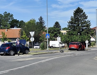 Prometna nesreća na kružnom toku prema Vinkovcima