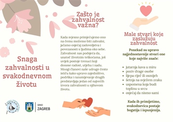 Novi psihoedukativni letak „Vukovarskih majki” o važnosti zahvalnosti u svakodnevici