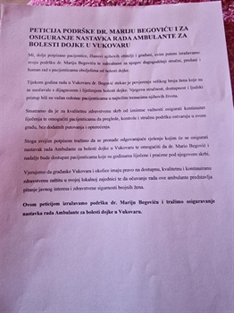 U Vukovaru počinje potpisivanje peticije solidarnosti s dr. Marijem Begovićem