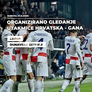 Na Dunavskoj šetnici organizirano zajedničko gledanje utakmice Hrvatska...
