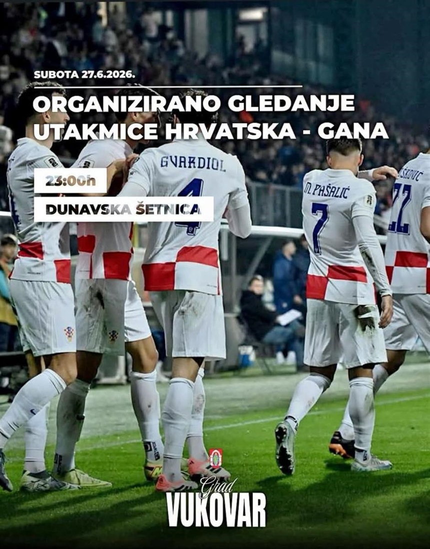 Na Dunavskoj šetnici organizirano zajedničko gledanje utakmice Hrvatska – Gana
