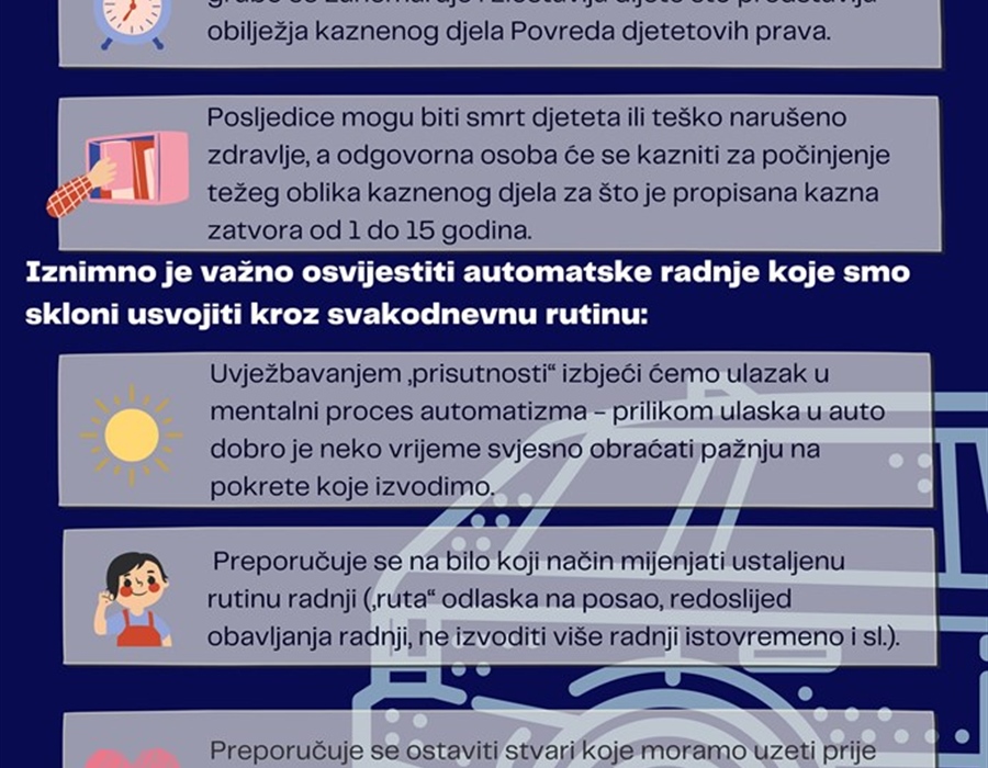 Policija: Ne ostavljajte djecu samu u vozilu!