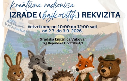 Nastavlja se projekt  „Torba priča”  Gradske knjižnice Vukovar