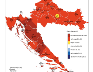 DHMZ objavio kartu temperatura u lipnju