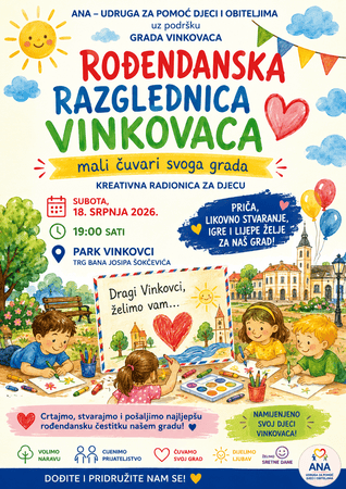Najmlađi Vinkovčani crtaju ljubav prema svom gradu: U parku će nastati rođendanska razglednica Vinkovaca