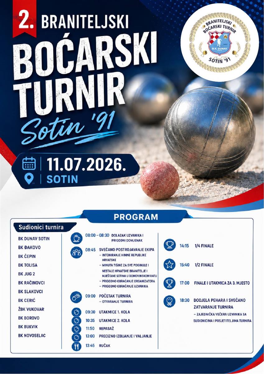 2. braniteljski boćarski turnir Sotin '91