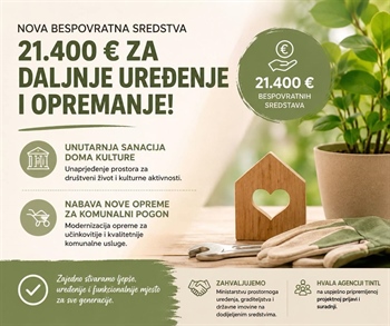 Općini Lovas odobreno 21.400 eura bespovratnih sredstava za poticanje razvoja komunalnog gospodarstva i standarda