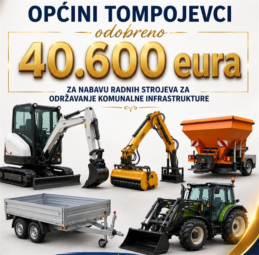 Tompojevci nabavljaju novu komunalnu mehanizaciju: "Želimo biti spremni za svaki posao tijekom cijele godine"