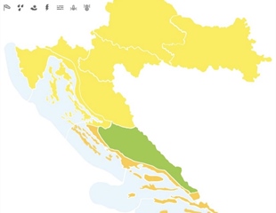 DHMZ ponovno upozorava: Žuti meteoalarm za Slavoniju, grmljavinska...