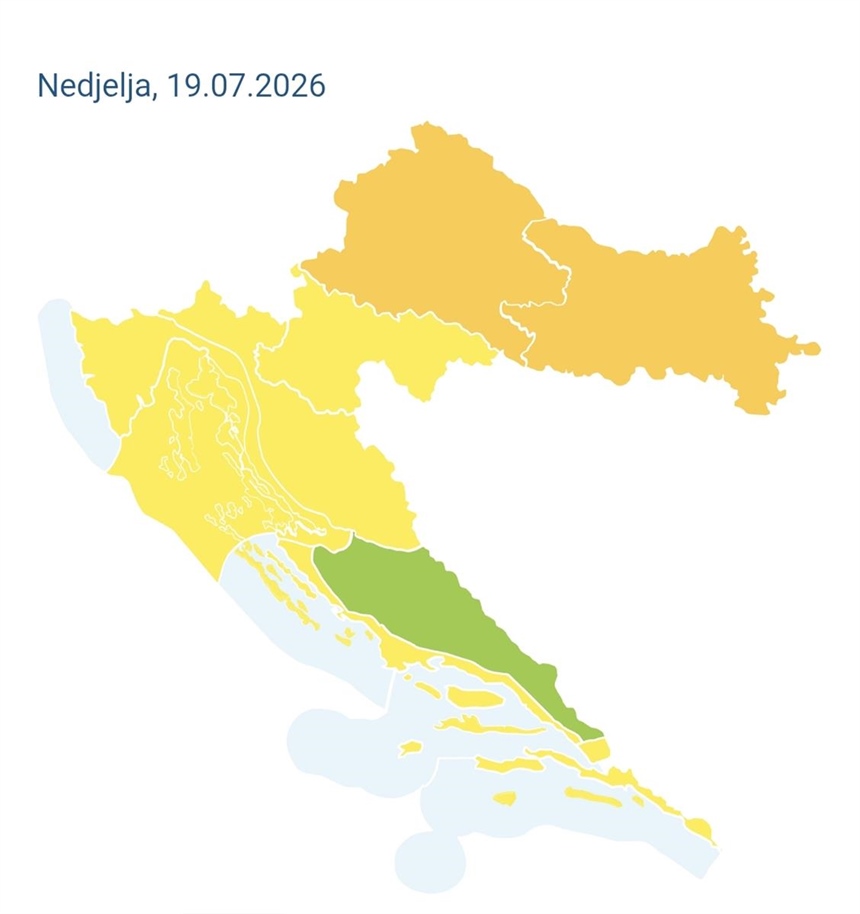 Moguće nevrijeme u Slavoniji: Izdano narančasto upozorenje za Vukovarsko-srijemsku županiju