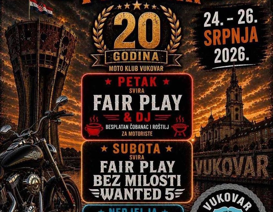 Vukovar ovog vikenda u znaku motora, rocka i druženja: Moto susret...