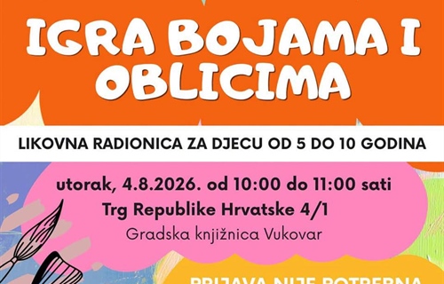 Igra bojama i oblicima: Kreativna radionica za djecu stiže u Gradsku...