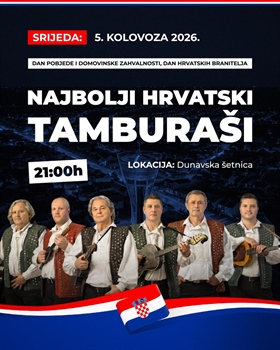 Vukovar uz pjesmu obilježava Dan pobjede: Najbolji hrvatski tamburaši nastupaju na Dunavskoj šetnici