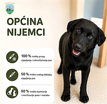 Općina Nijemci nastavlja sufinancirati kastraciju, sterilizaciju i mikročipiranje pasa i mačaka